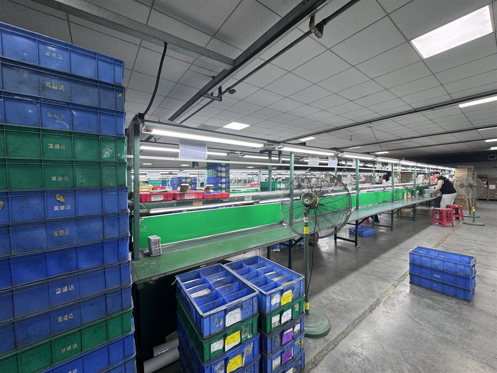 Production line for die cast component handling and review