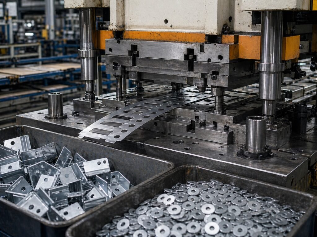 as stamped and deburred sheet metal parts
