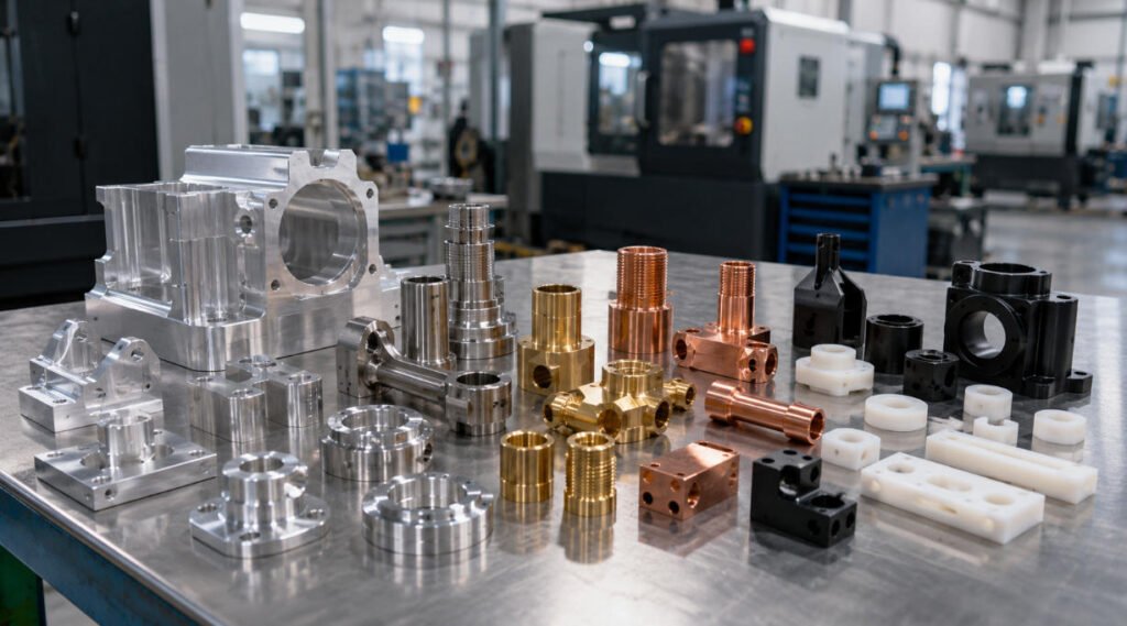 CNC machining materials for OEM metal and plastic parts