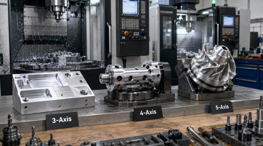 3-Axis vs 4-Axis vs 5-Axis CNC Machining | OEM Guide