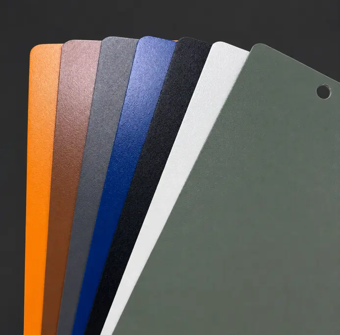 Custom RAL powder coating color samples for OEM metal parts