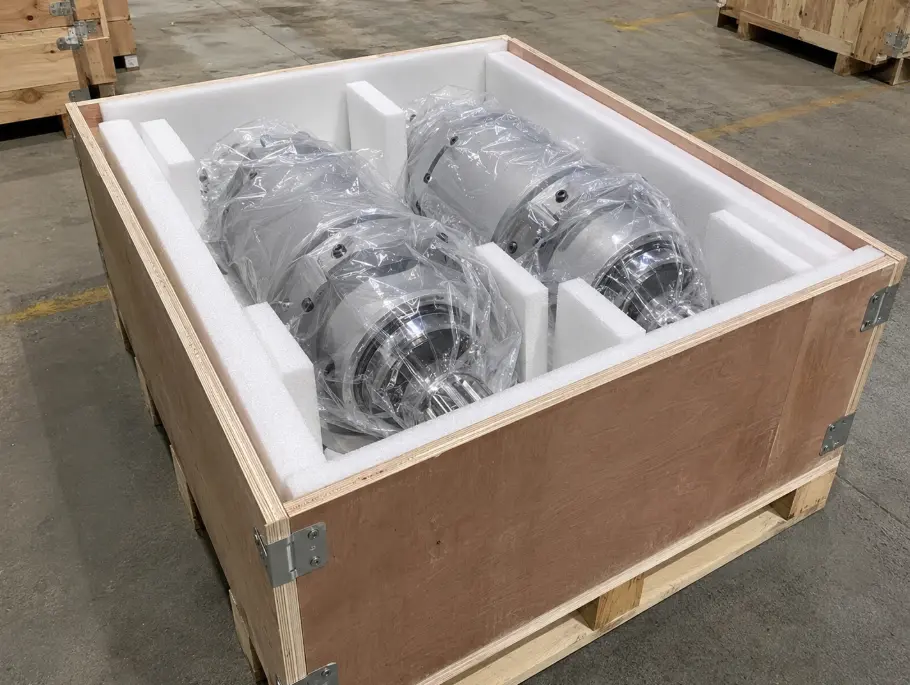 Fumigation-free wooden crate export packaging for finished OEM products