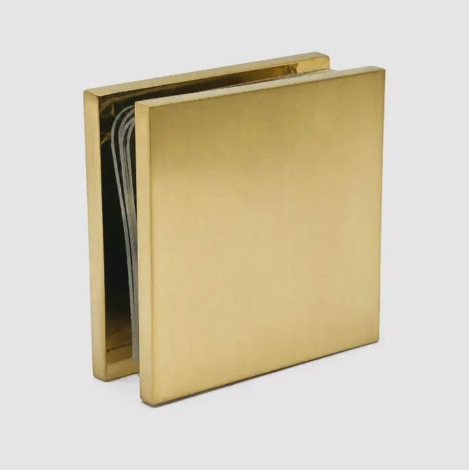Gold anodized aluminum finish sample for precision components