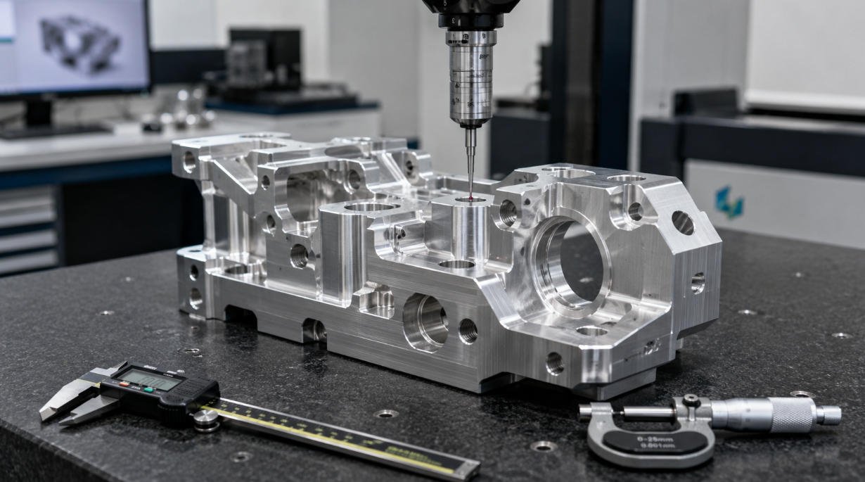 Precision CNC Machining tight tolerance OEM components with inspection tools for high precision applications
