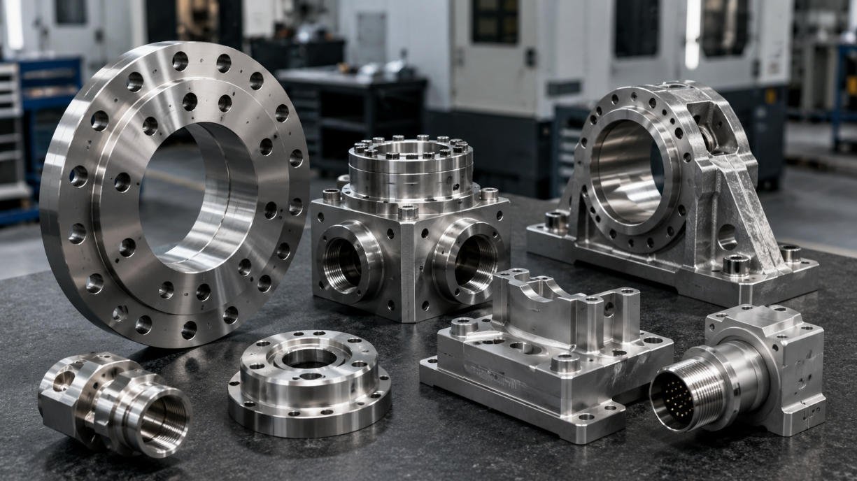 Precision CNC Machining industrial equipment components for custom OEM applications