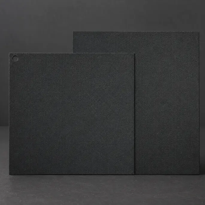 Textured powder coated metal surface finish sample for OEM components