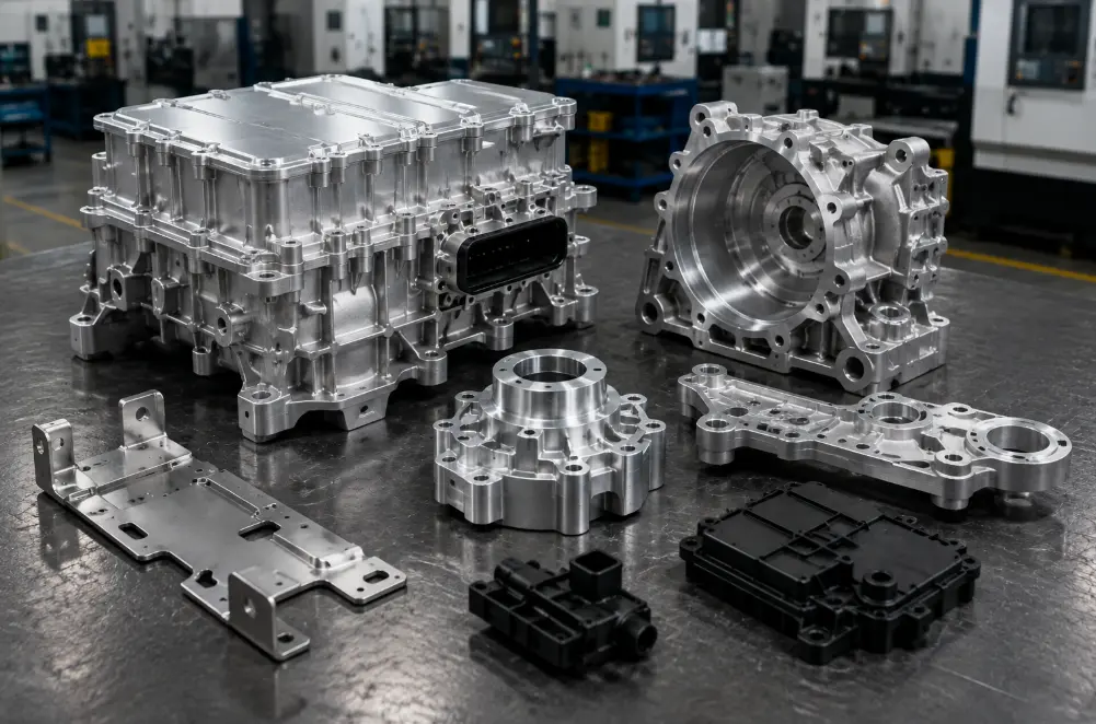 Custom aluminum and plastic components for automotive and EV manufacturing projects