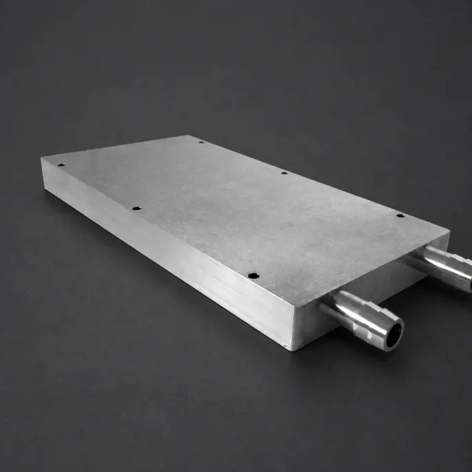 CNC machined cold plate with internal cooling channels