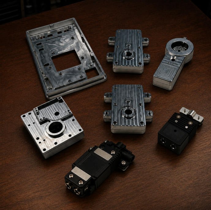 Industrial servo motor housing manufactured by die casting and CNC machining for automation