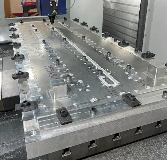 Internal channel machining for liquid cooling plates