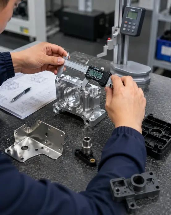 Quality inspection of custom OEM metal and plastic parts