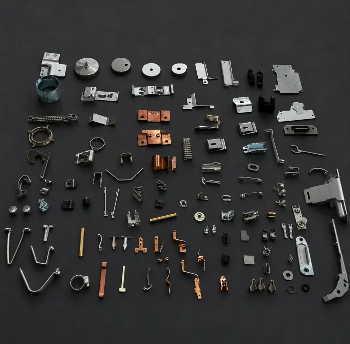 Precision small stamped metal parts for industrial assemblies