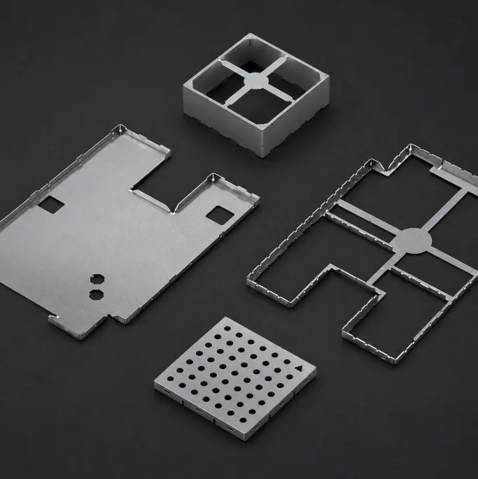 Stamped metal shielding and electronic components